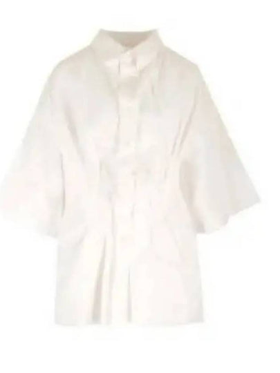 Poplin Drape Half Shirt White - MAISON MARGIELA - BALAAN 2