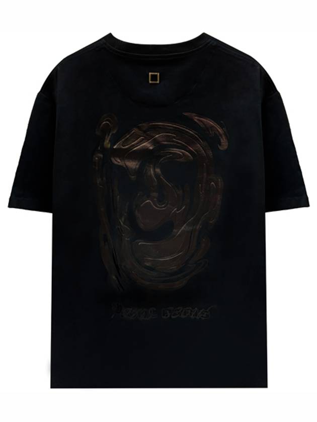 Logo Metallic Graphic Short Sleeve T Shirt Black Men s W243TS04708B TJ - WOOYOUNGMI - BALAAN 1