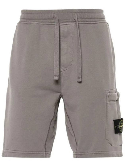 Cotton Fleece Cargo Bermuda Short Dove Grey - STONE ISLAND - BALAAN 2