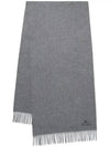 Grande Unita Logo Fringe Muffler Flannel Melange - LORO PIANA - BALAAN 3