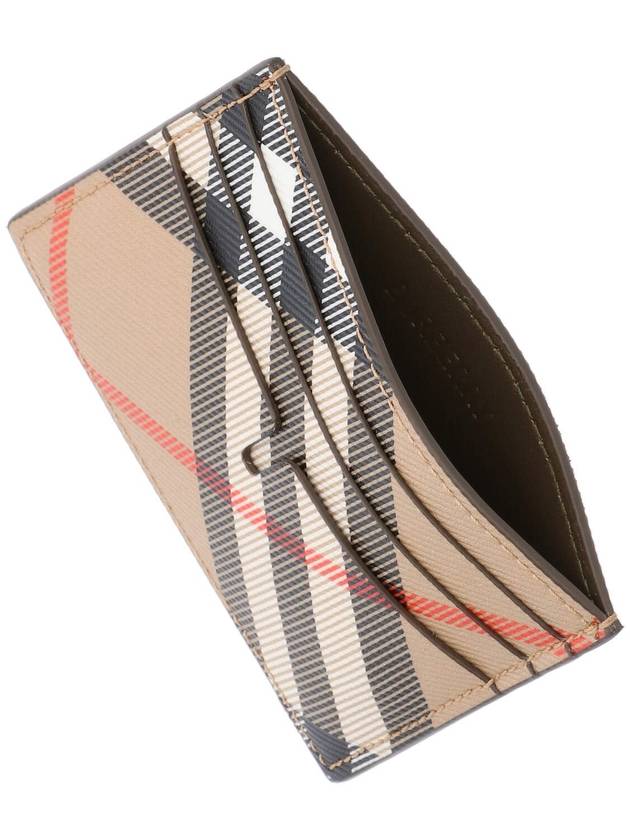 Check Card Wallet Beige - BURBERRY - BALAAN 3