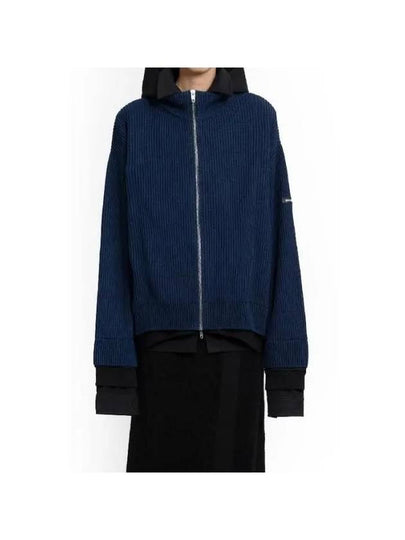 Layered Zip Up Hoodie Blue - BALENCIAGA - BALAAN 2