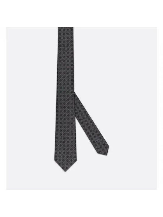 Cannage Silk Tie Black - DIOR - BALAAN 1