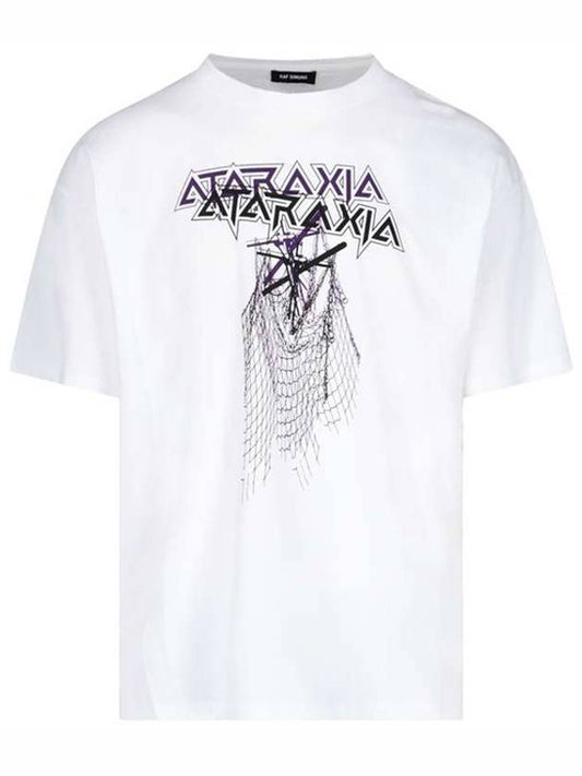 Ataraxia Printing Short Sleeve T-Shirt White - RAF SIMONS - BALAAN.