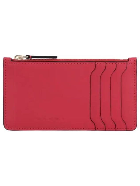 Leather zipper card holder tulip wallet - MARNI - BALAAN 1