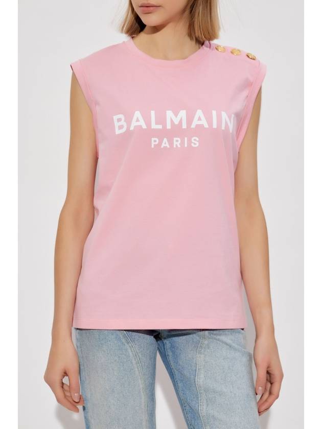 Balmain Top With Decorative Buttons, Women's, Pink - BALMAIN - BALAAN 3