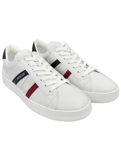 Men's Monaco M Leather Low Top Sneakers White - MONCLER - BALAAN 2