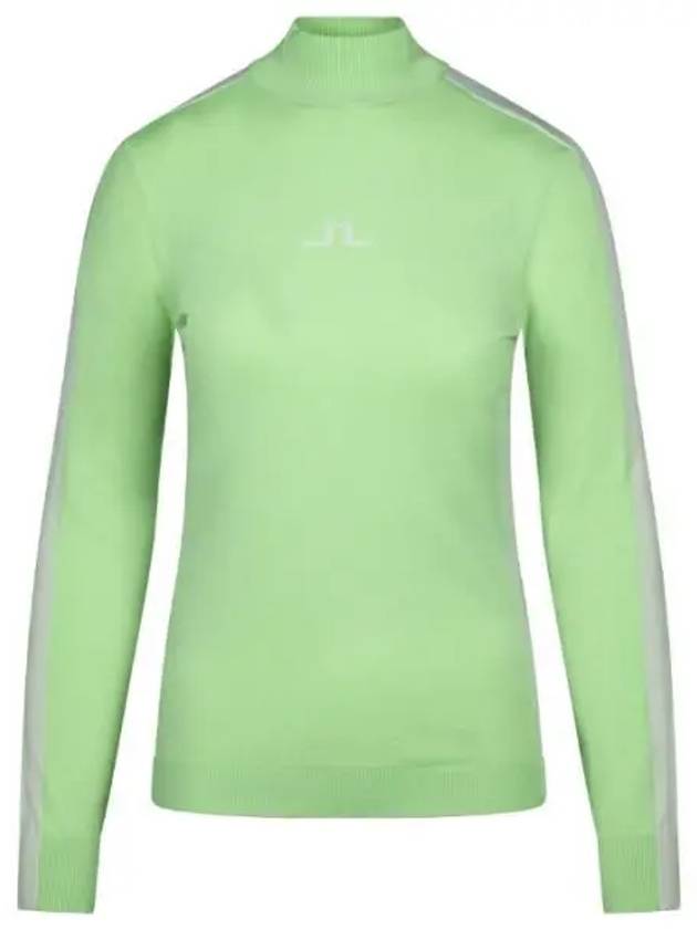 Women's Adia Mock Neck Knit Long Sleeve T-Shirt Green - J.LINDEBERG - BALAAN 2