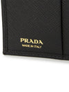 Small Saffiano Half Wallet Black - PRADA - BALAAN 7