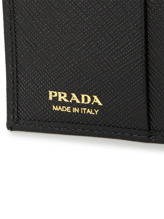 Small Saffiano Half Wallet Black - PRADA - BALAAN 7