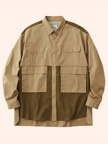 Ripstop fake layered shirt WM2371104 beige - WHITE MOUNTAINEERING - BALAAN 1