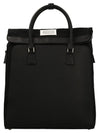 5AC Daily Vertical Leather Backpack Black - MAISON MARGIELA - BALAAN 1