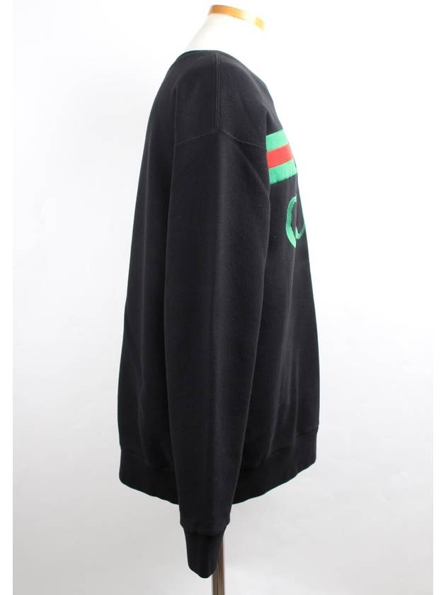 Embroidered Logo Sweatshirt Black M - GUCCI - BALAAN 5