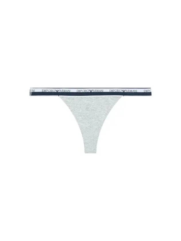 UNDERWEAR Women s Logo Line Band Thong Melange Gray - EMPORIO ARMANI - BALAAN 1