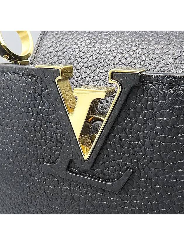 M56071 Black Noir Taullon Leather Capucine Mini Top Handle Tote Bag Shoulder Strap 2WAY - LOUIS VUITTON - BALAAN 4