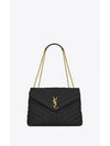 Loulou Matelasse Quilted Y Leather Medium Shoulder Bag Black - SAINT LAURENT - BALAAN 2