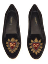 Women s Heart Velvet Loafers Black CP0051 B4195 - DOLCE&GABBANA - BALAAN 2