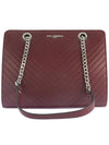 Charlotte Merlot and Silver Quilted Leather Tote Bag - KARL LAGERFELD - BALAAN 1