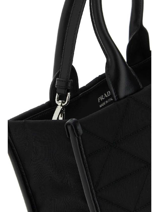 Triangle Logo Jagard Tote Bag Black - PRADA - BALAAN 5