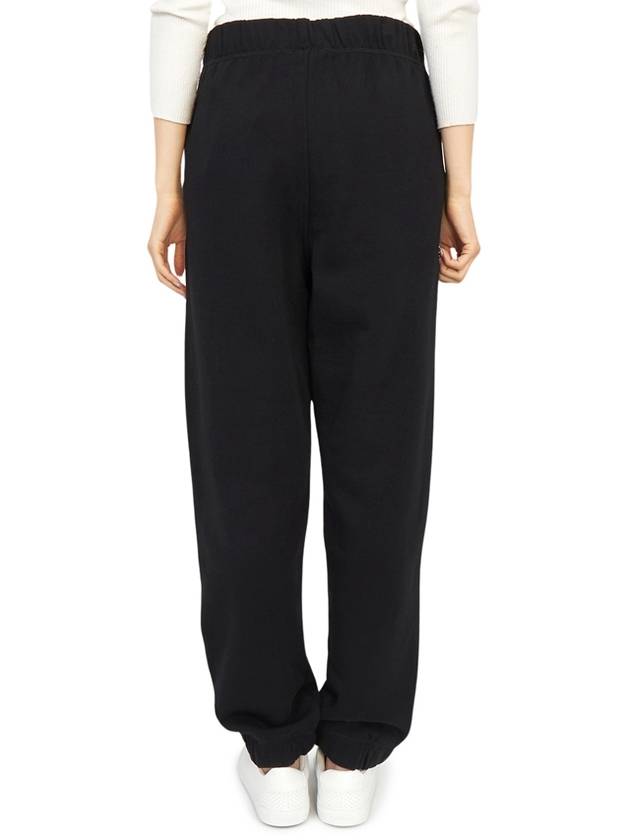 Side Logo Cotton JoGGer Track Pants Black - GANNI - BALAAN 5