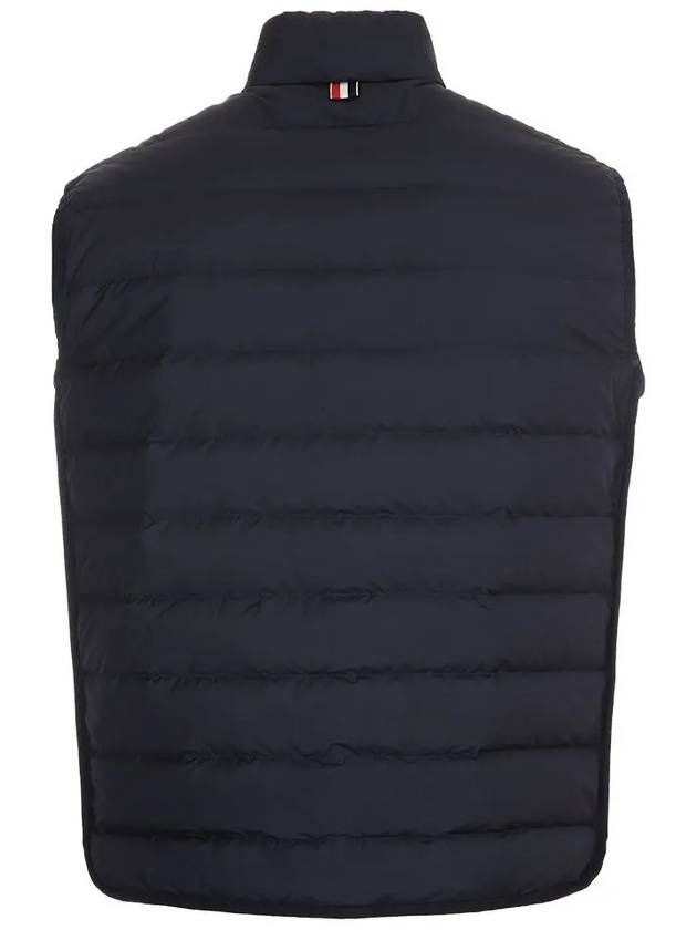 RWB Tab Zip-Up Pocket Vest Navy - THOM BROWNE - BALAAN 3