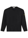 Men's Wappen Patch Crewneck Knit Sweatshirt Black - STONE ISLAND - BALAAN 2