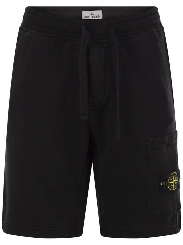 Cargo bermuda shorts with pockets and drawstring waistband - STONE ISLAND - BALAAN 1