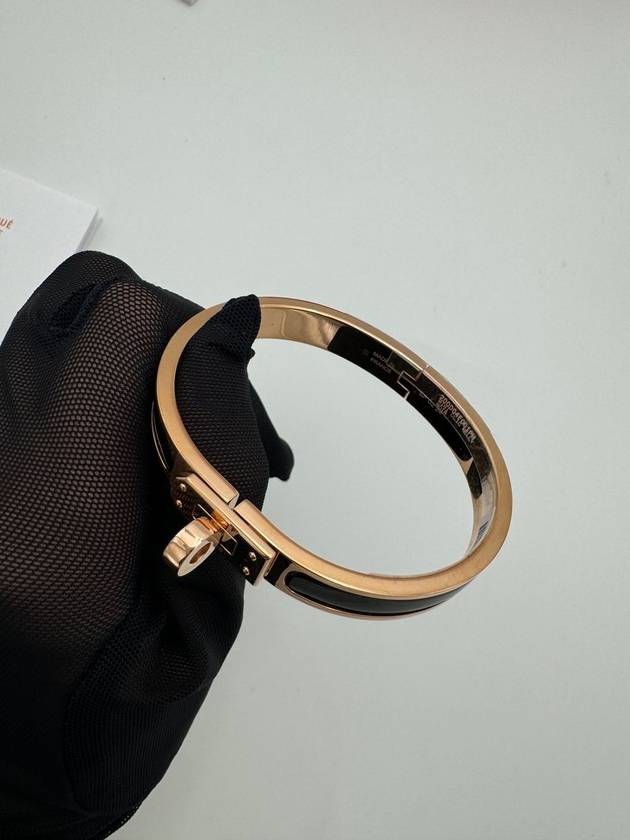 Mini Clic Kelly Bracelet Gold Black - HERMES - BALAAN 5