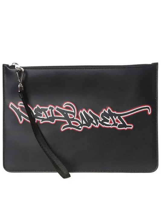 Graffiti handle strap clutch bag PBSG172K N9206 2051 - NEIL BARRETT - BALAAN 1