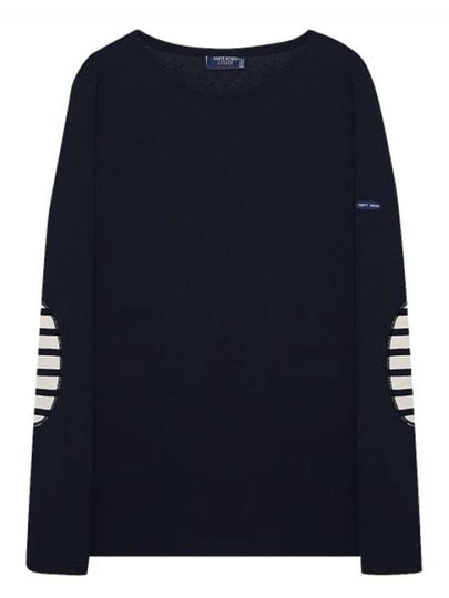 Merid Mode Elbow Patch Long Sleeve T-Shirt Navy - SAINT JAMES - BALAAN 2