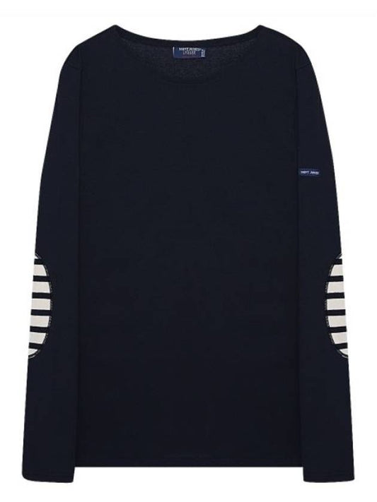 Merid Mode Elbow Patch Long Sleeve T-Shirt Navy - SAINT JAMES - BALAAN 2