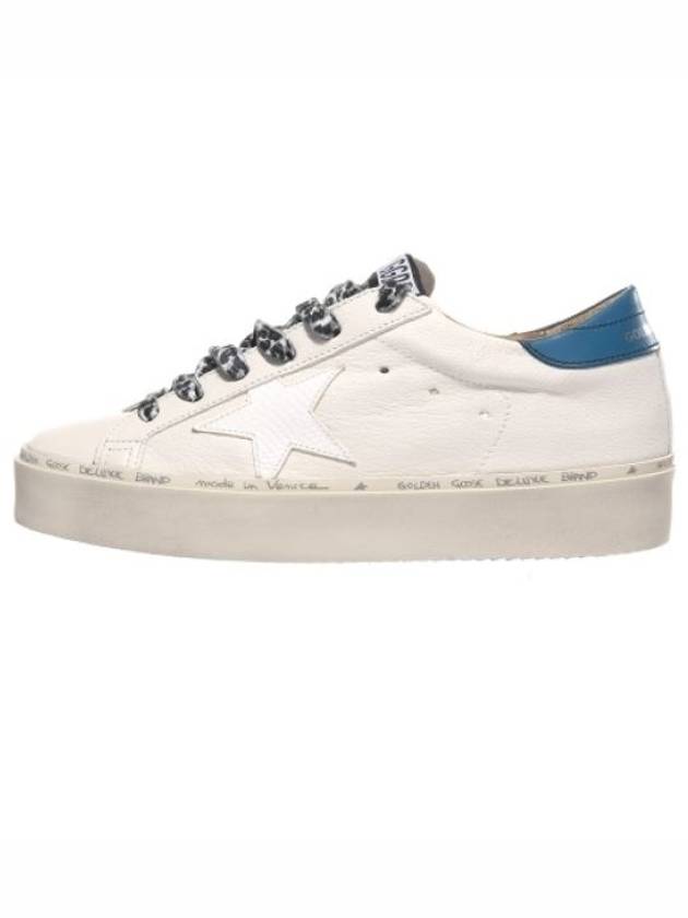 Women's Hi Star Blue Tab Nappa Leather Low Top Sneakers White - GOLDEN GOOSE - BALAAN 3