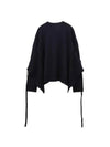 Back tie detail crew neck knit J01GP0101 J14601402 - JIL SANDER - BALAAN 3