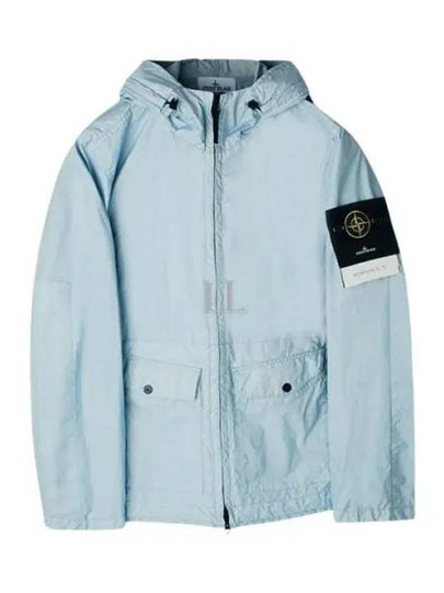 Membrana 3L TC Hooded Jacket Sky Blue - STONE ISLAND - BALAAN 2