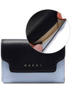 Saffiano Color Block Tri-Fold Half Wallet Black - MARNI - BALAAN 3