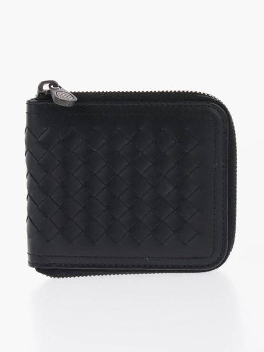 Intrecciato Half Wallet Black - BOTTEGA VENETA - BALAAN 1