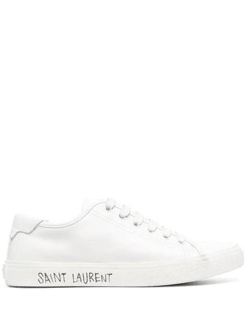 Malibu Logo Low Top Sneakers White - SAINT LAURENT - BALAAN 1