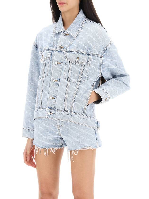 logo printed denim jacket - ALEXANDER WANG - BALAAN 4