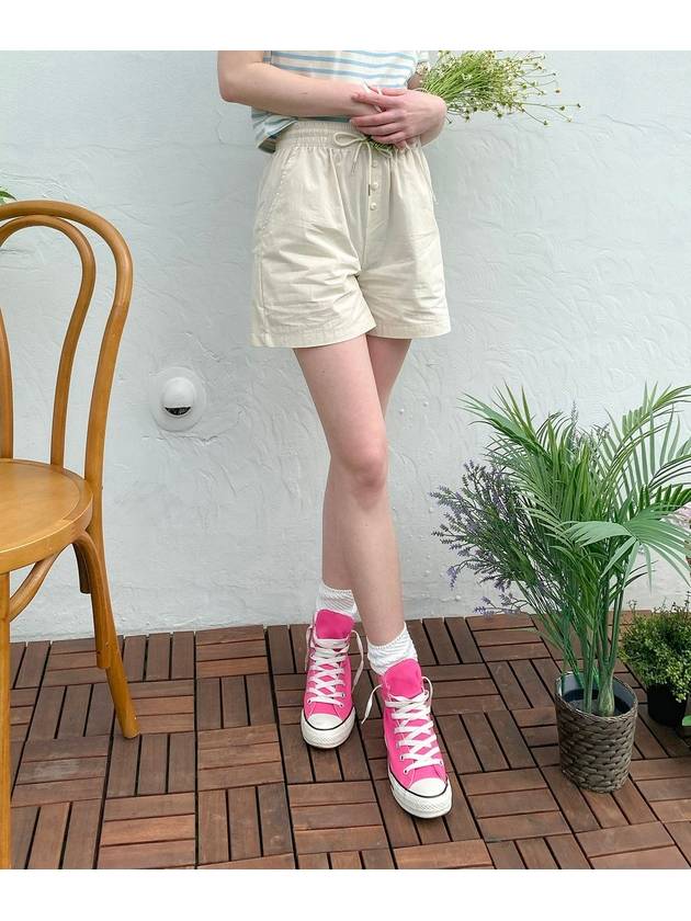 Recycle Island Banding Shorts Cream Beige - VIBEREEN - BALAAN 8