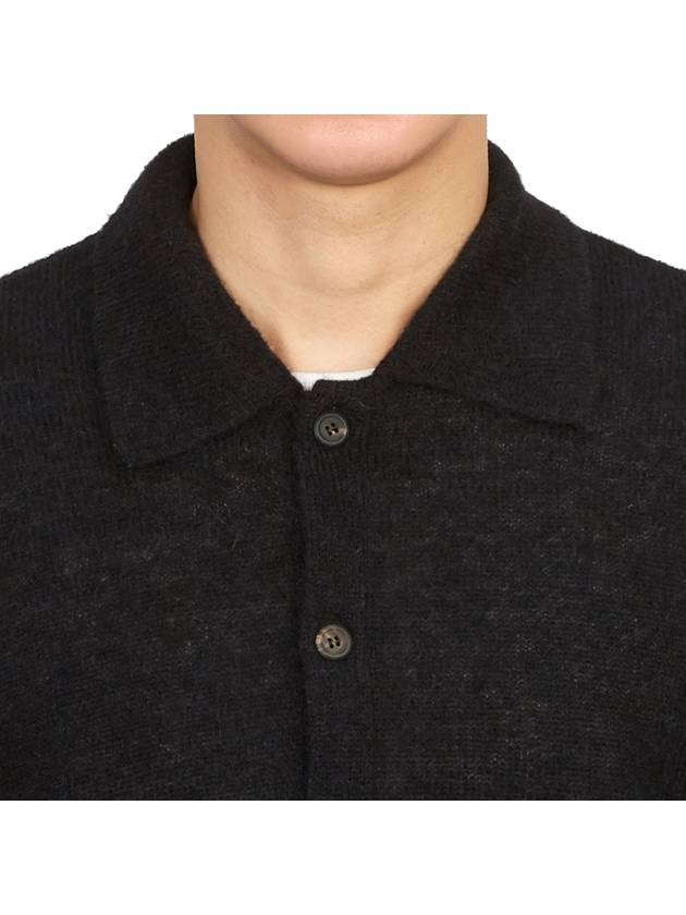 Men's Evening Polo Alpaca Cardigan Black - OUR LEGACY - BALAAN 8