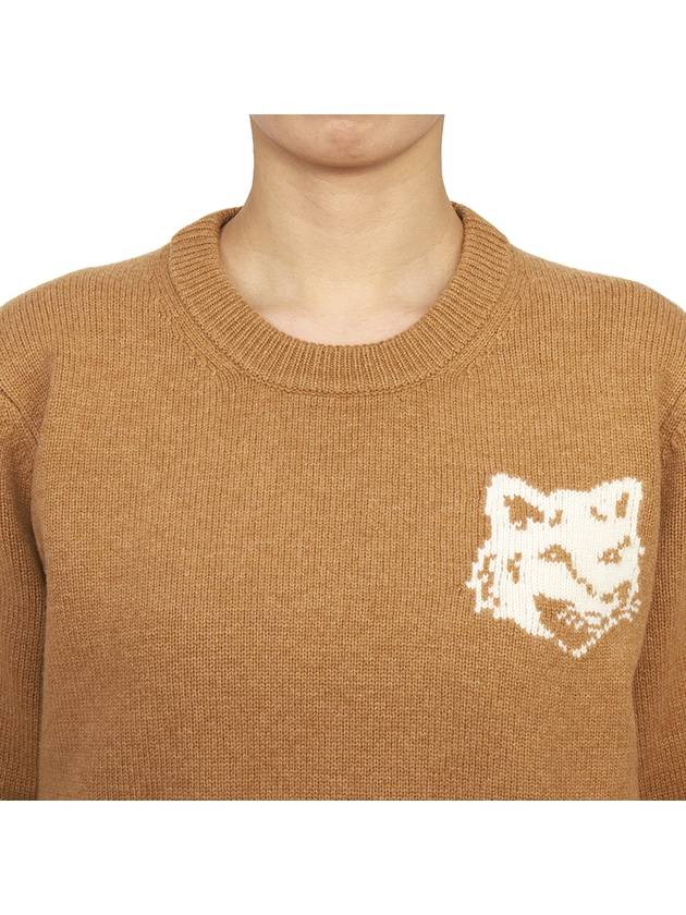 Fox Head Intarsia Knit Top Sequoia - MAISON KITSUNE - BALAAN 6