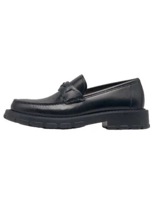 Ferragamo Signature Moccasin Loafers Black Shoes Flats - SALVATORE FERRAGAMO - BALAAN 1