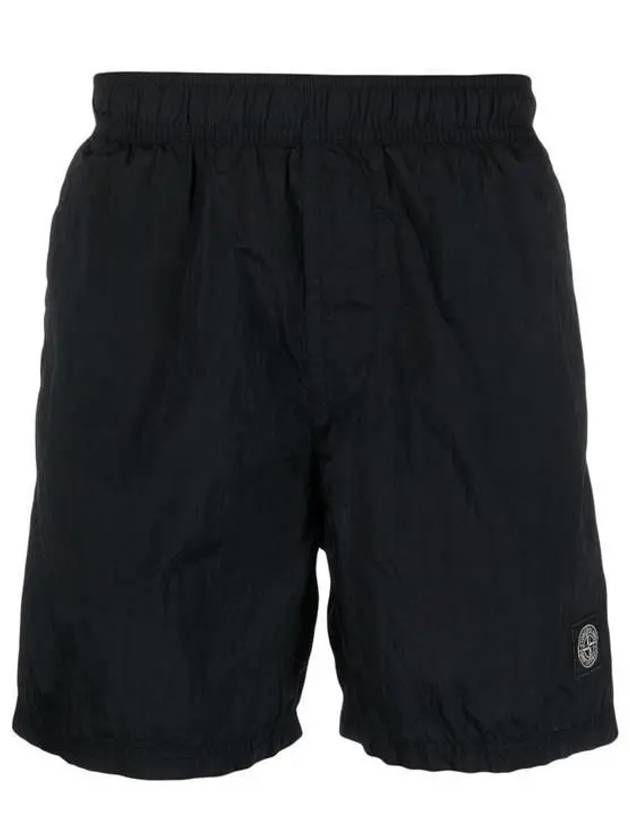 Men's Logo Patch Nylon Metal Swim Shorts Navy - STONE ISLAND - BALAAN 2