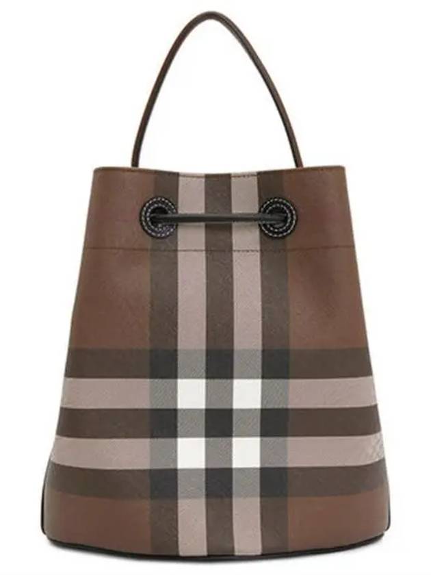 Small TB Bucket Bag Dark Birch Brown - BURBERRY - BALAAN 5