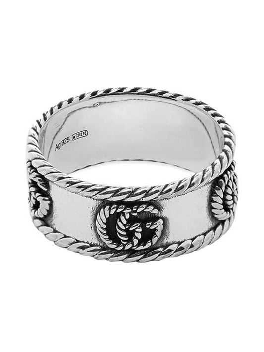 Double G Ring Silver YBC627729001 - GUCCI - BALAAN.