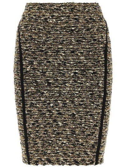 Women's Lurex Tweed A-Line Skirt Gold - BALMAIN - BALAAN 2