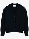 De Coeur Wool Cardigan Black - AMI - BALAAN 2