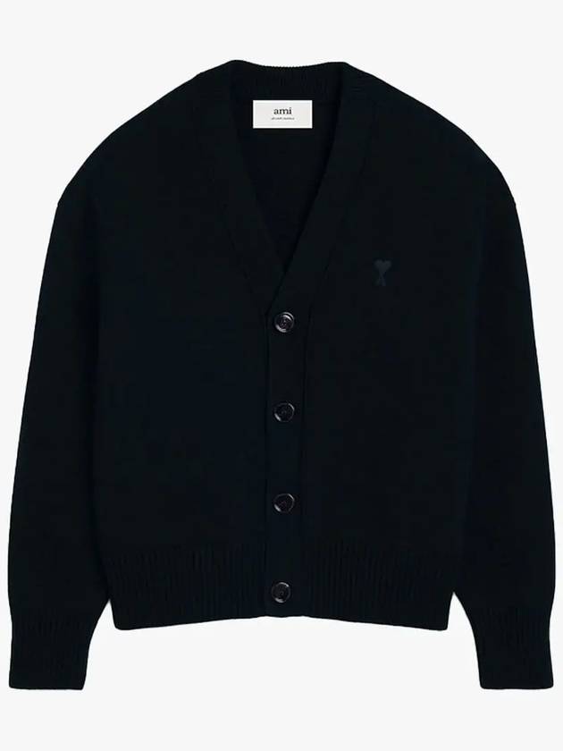 De Coeur Wool Cardigan Black - AMI - BALAAN 3