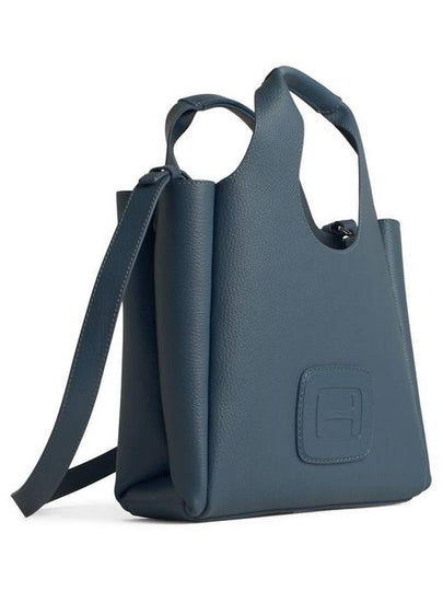 Hogan Light Blue Leather Shopping Bag - HOGAN - BALAAN 2