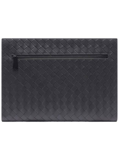 Intrecciato Document Clutch Bag Grey - BOTTEGA VENETA - BALAAN 2